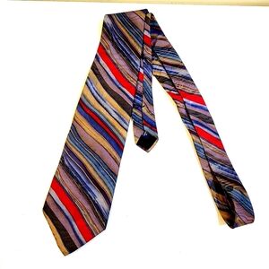 Jimmy V Stripes 100% Silk Men's  Neck Tie